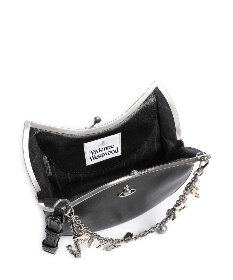 Vivienne Westwood Charm Frame Supple Bolso de hombro black/dark silver