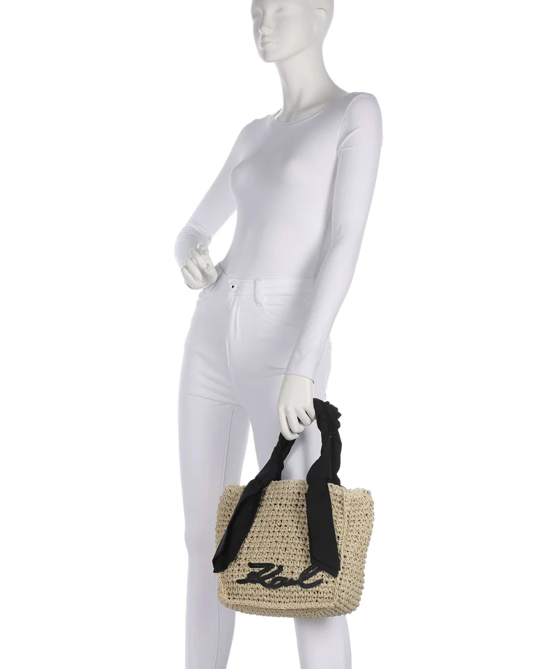 Karl Lagerfeld K/Signature Bolso de mano natural/black