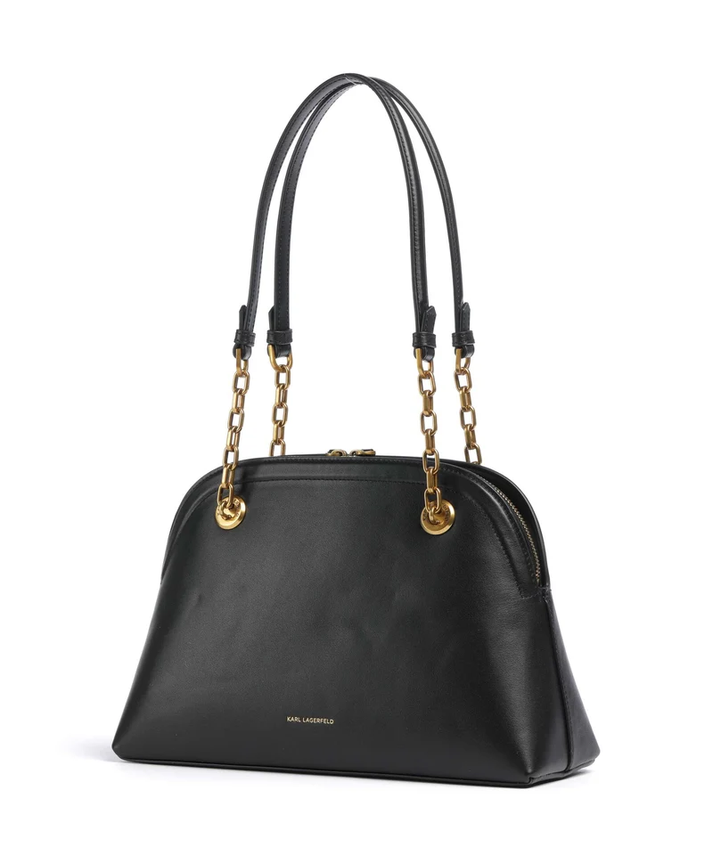 Karl Lagerfeld K/Autograph Bowling Medium Bolso de hombro black/gold