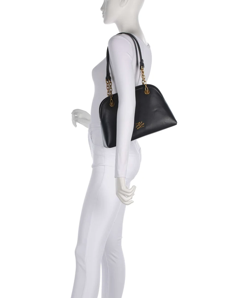 Karl Lagerfeld K/Autograph Bowling Medium Bolso de hombro black/gold