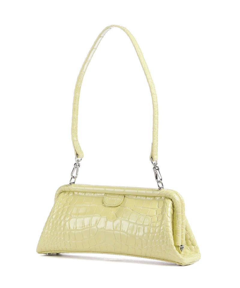 Vivienne Westwood Jane Frame Embossed Croc Bolso de hombro lime green