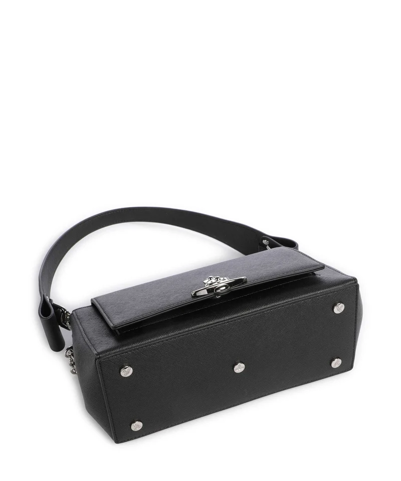 Vivienne Westwood Hazel Saffiano Plain Medium Bolso de hombro black