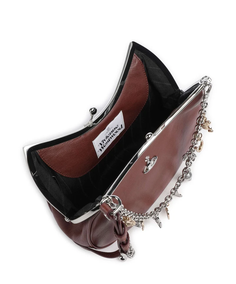 Vivienne Westwood Charm Frame Supple Bolso de hombro chestnut