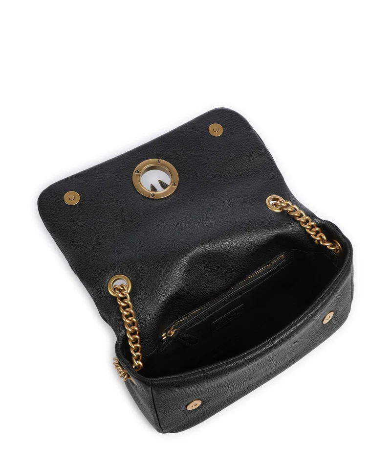 Pinko Click Soft Horizontal Chain Bolso de hombro nero/antique gold