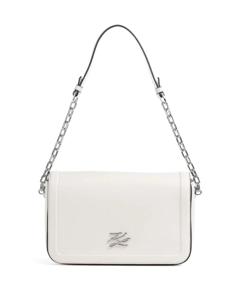 Karl Lagerfeld K/Autograph Medium Bolso de hombro off white