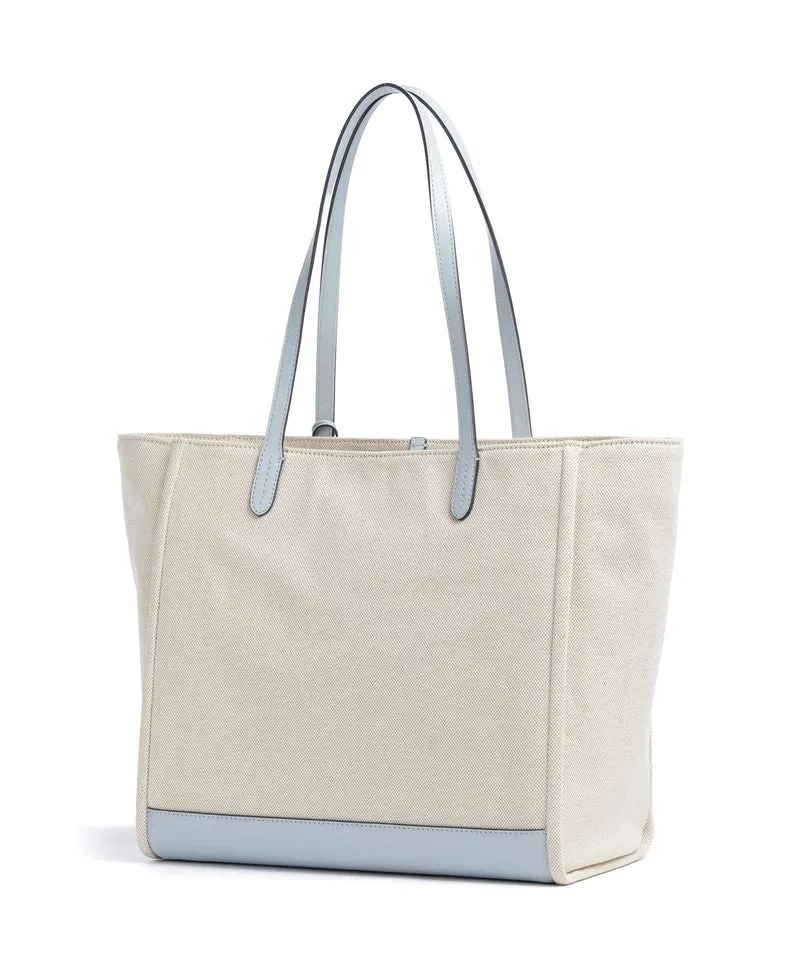 Lauren Ralph Lauren Cameryn Large Bolsa shopping natural/buff canvas/alpine blue