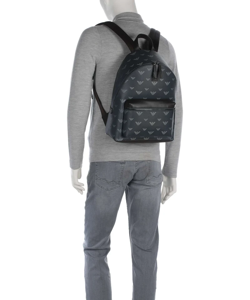 Emporio Armani Special Minorca Mochila blu/eagle all over