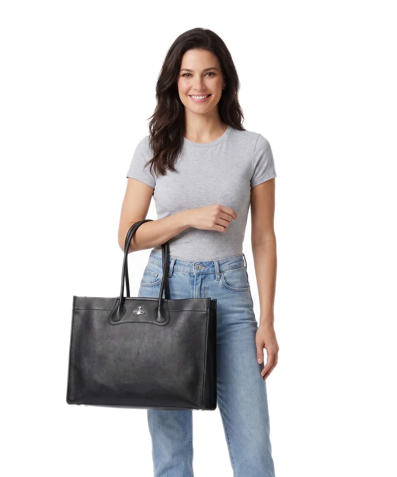 Vivienne Westwood Troy Supple Bolsa shopping black