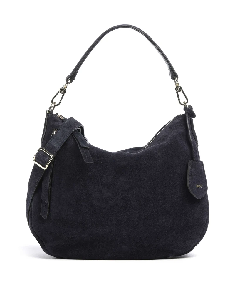 Abro Suede Juna Small Bolso de hobo navy