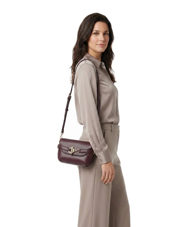Lauren Ralph Lauren Blaike Small Bandolera dark garnet