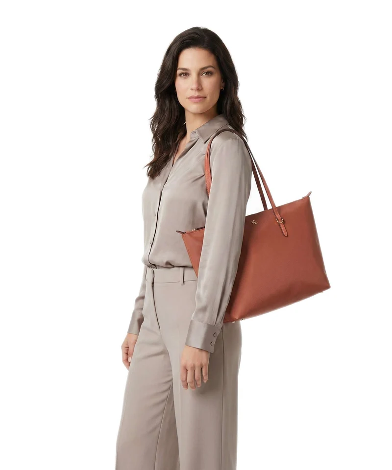 Lauren Ralph Lauren Keaton 26 Bolsa shopping red terracotta