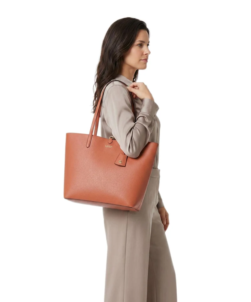 Lauren Ralph Lauren Medium Bolsa shopping red terracotta/pink sienna