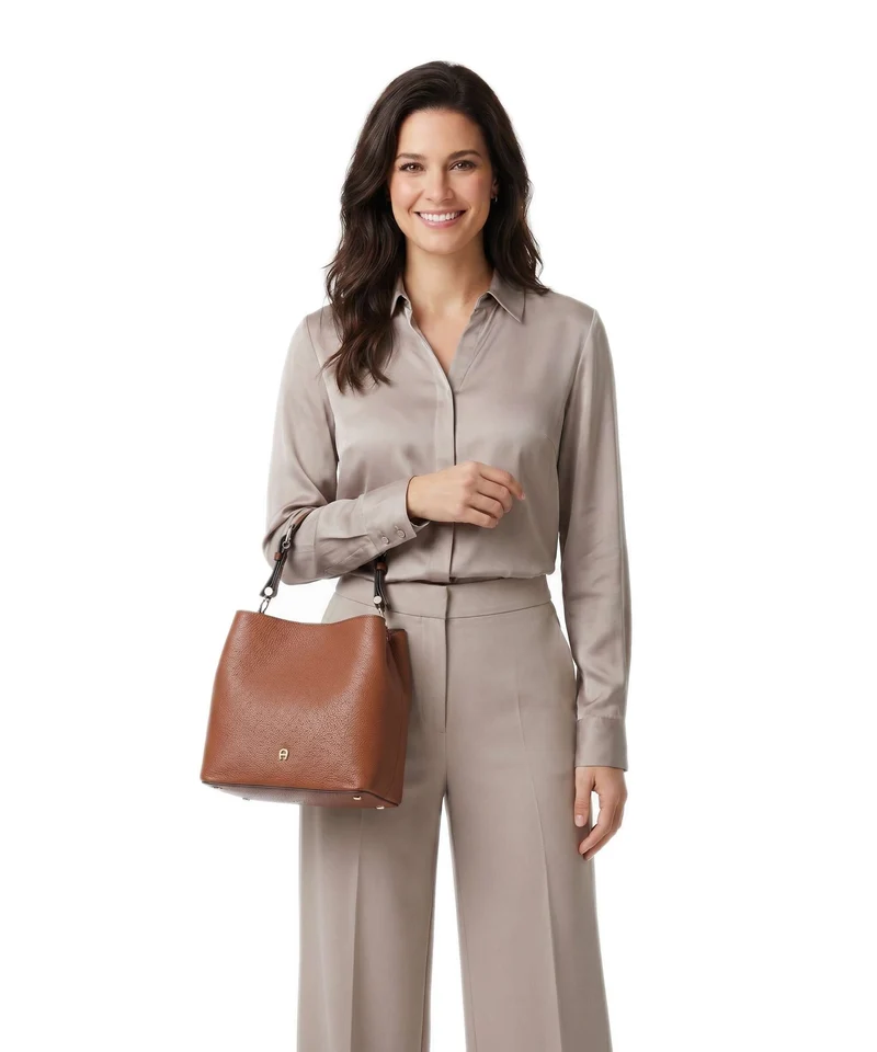 Aigner Delia S Bucket bolso de mano cognac brown