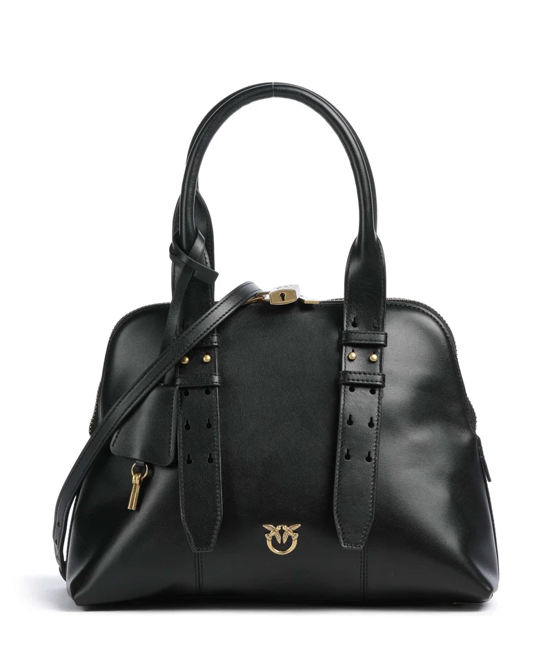 Pinko Bowling Medium Bolso de mano nero/antique gold