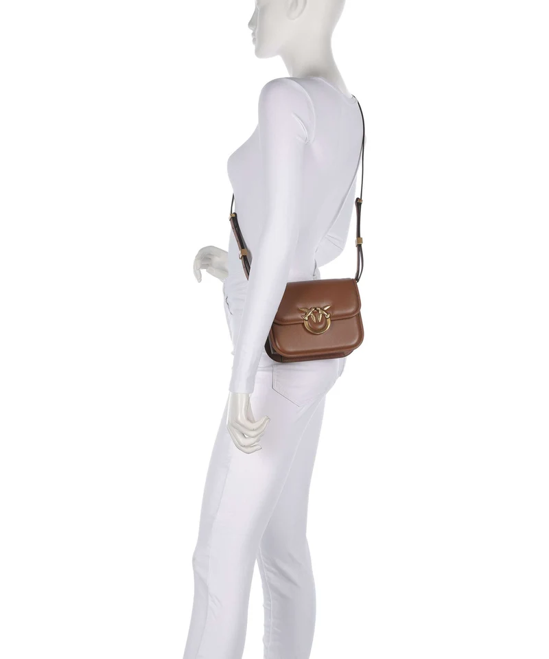 Pinko Love One Mini Bandolera marrone/leone/antique gold