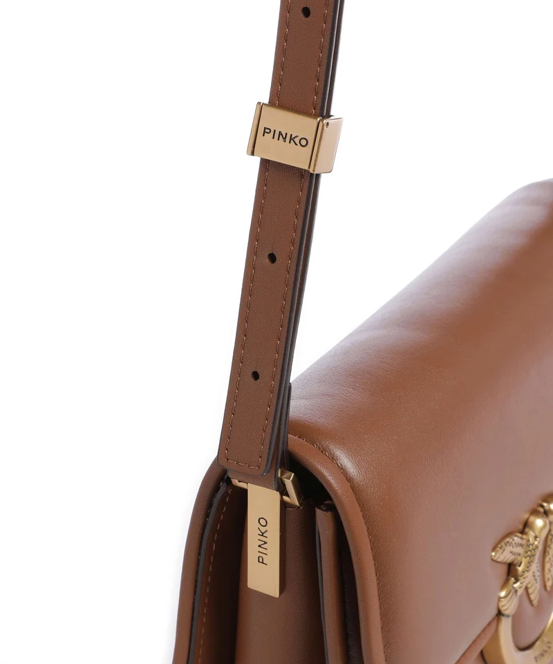 Pinko Love One Mini Bandolera marrone/leone/antique gold