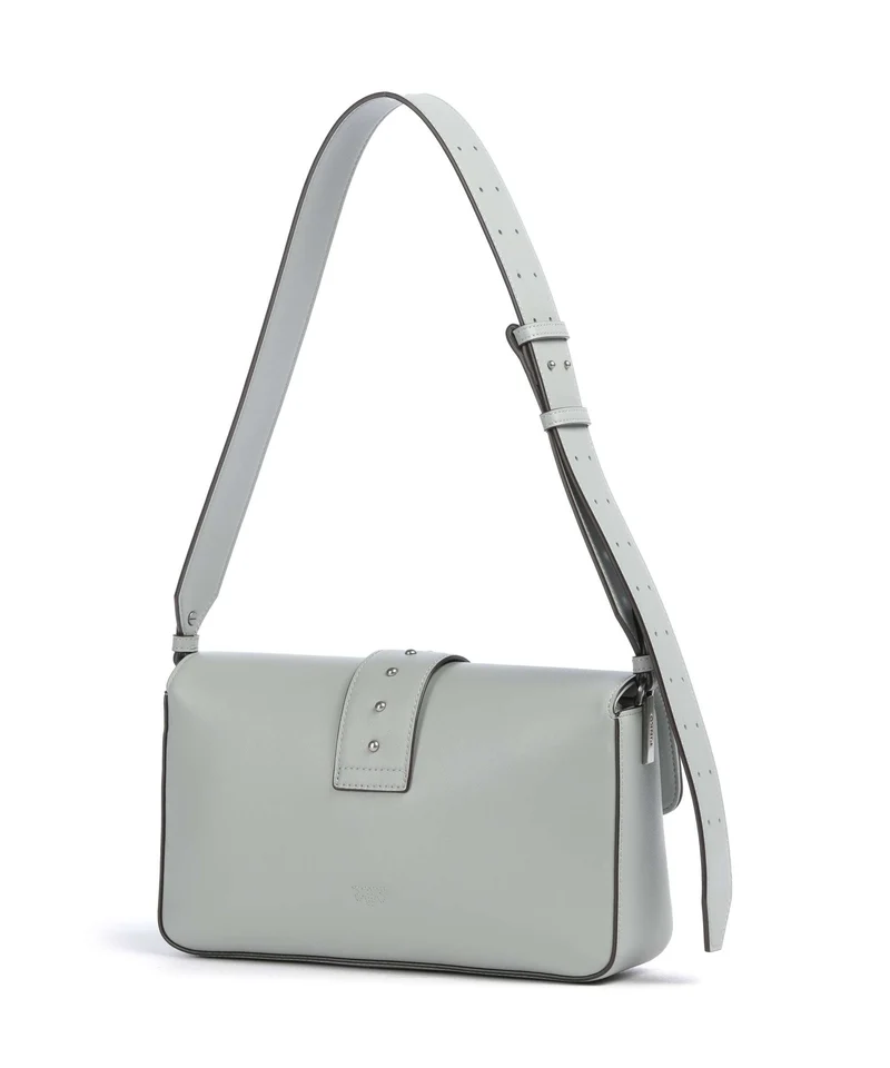 Pinko Love One Classic Slouchy Bolso de hombro grigio perla/old silver