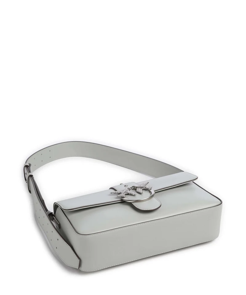 Pinko Love One Classic Slouchy Bolso de hombro grigio perla/old silver
