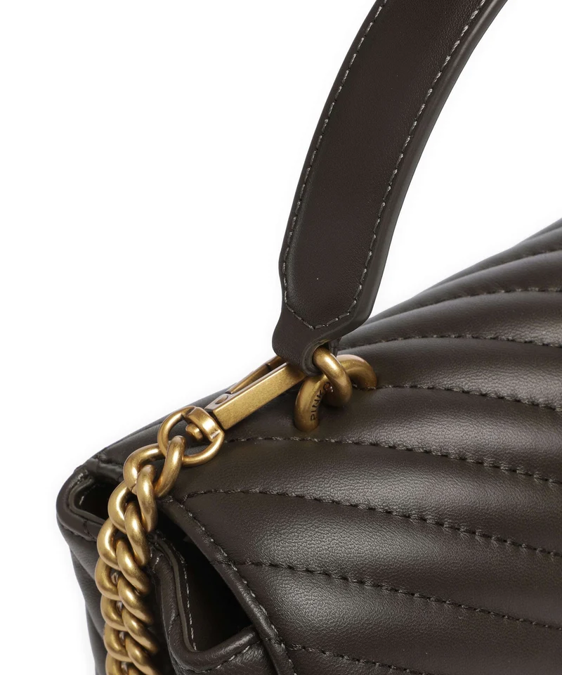 Pinko Love Lady Puff Classic Bolso de mano verde fango/antique gold
