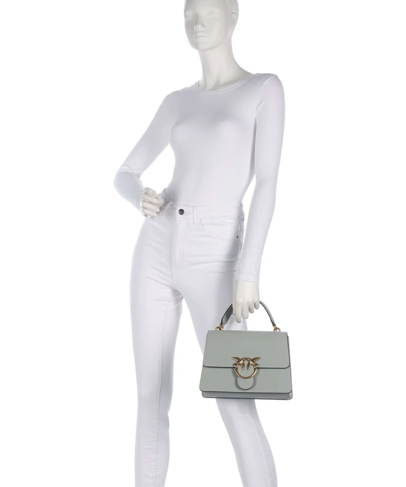 Pinko Love One Classic Bolso de mano grigio perla/antique gold