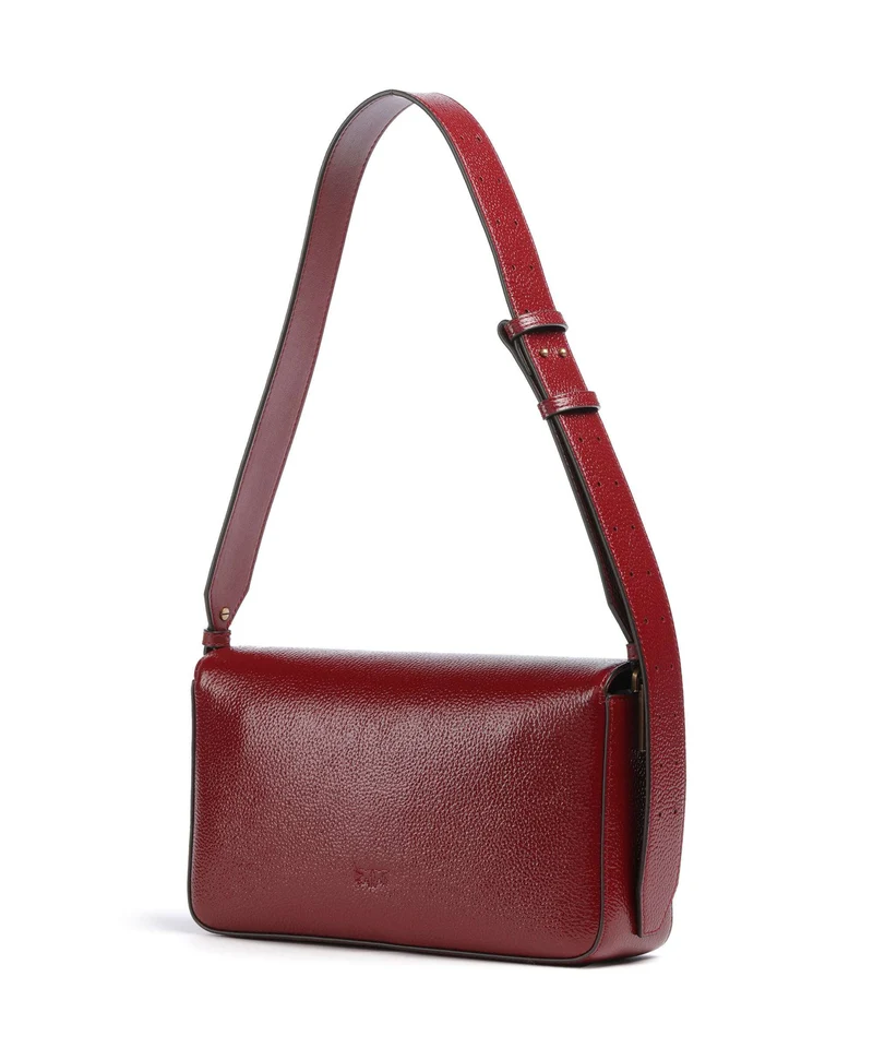 Pinko Love One Classic Slouchy Bolso de hombro rosso scuro/antique gold