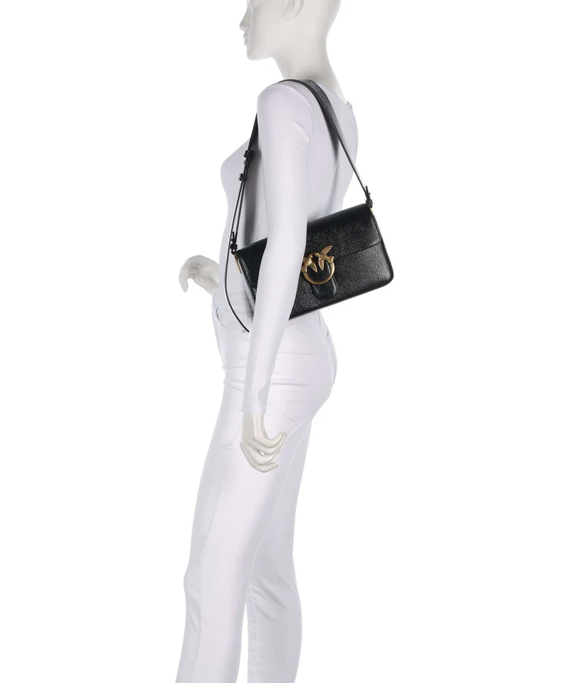 Pinko Love One Classic Slouchy Bolso de hombro nero/antique gold