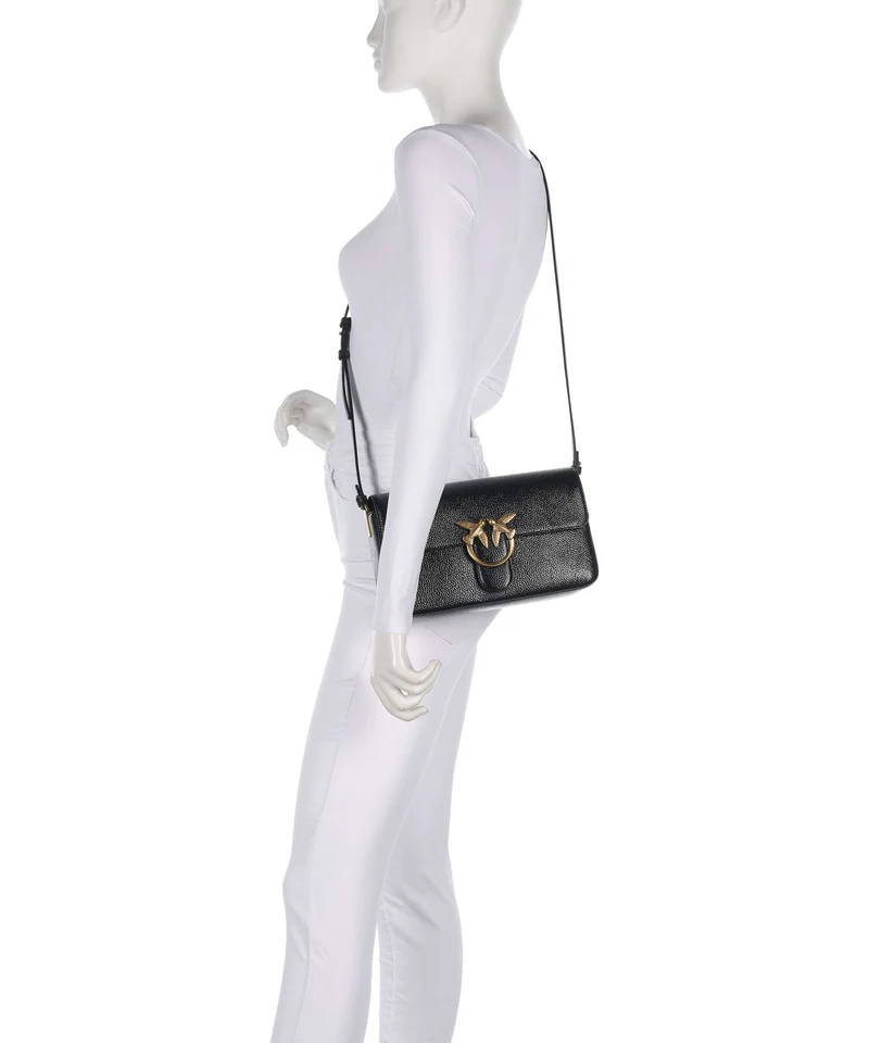 Pinko Love One Classic Slouchy Bolso de hombro nero/antique gold