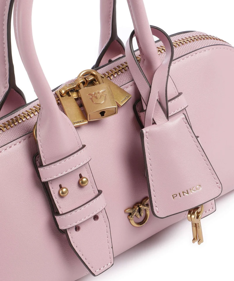 Pinko Bowling Horizontal Bolso de mano rosa chiaro/antique gold