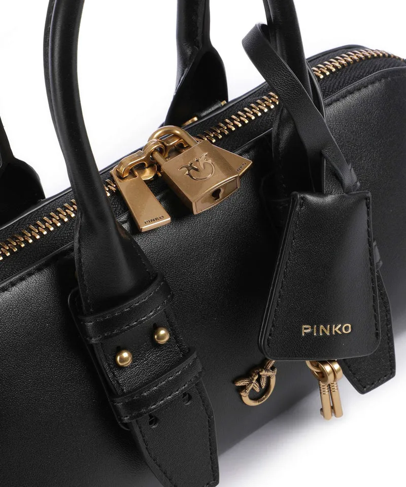 Pinko Bowling Horizontal Bolso de mano nero/antique gold