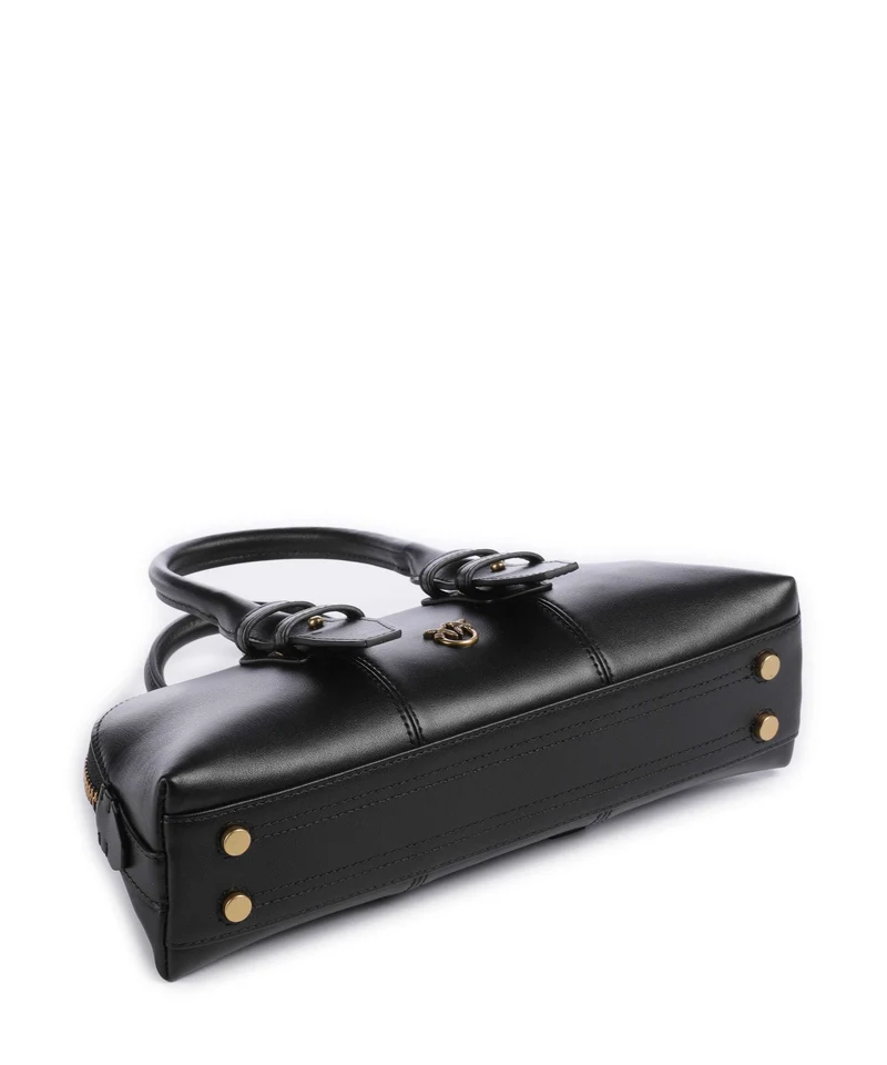 Pinko Bowling Horizontal Bolso de mano nero/antique gold