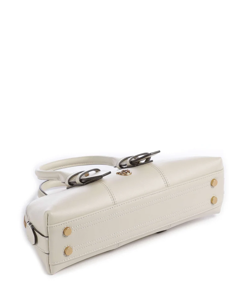 Pinko Bowling Horizontal Bolso de mano bianco seta/antique gold