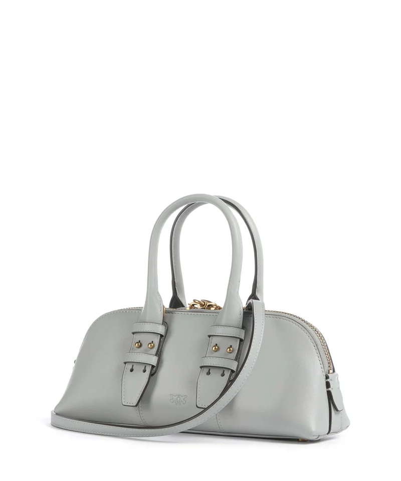 Pinko Bowling Horizontal Bolso de mano grigio perla/antique gold