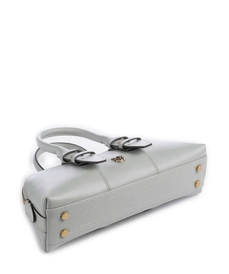 Pinko Bowling Horizontal Bolso de mano grigio perla/antique gold