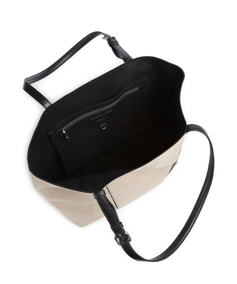 Liebeskind Una Recycled Suede M Bolsa shopping beige