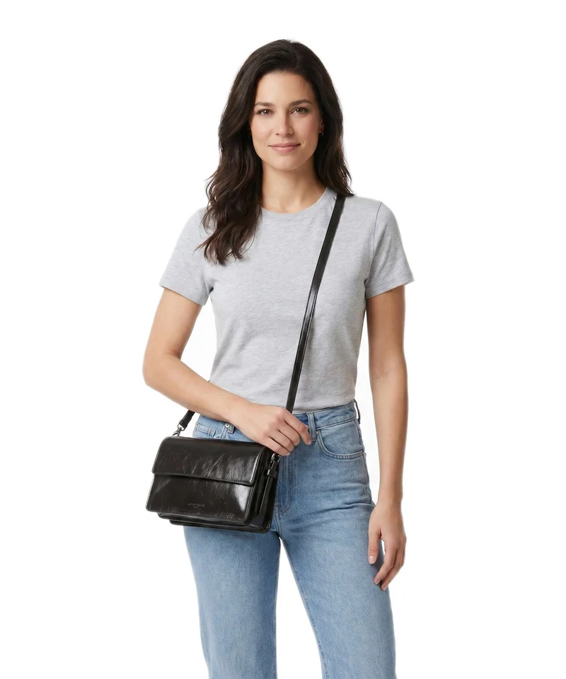 Liebeskind Audrey Recycled Lack Distressed S Bolso de hombro deep soil