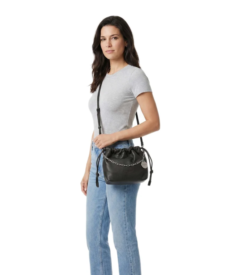 Liebeskind Lya II Small Pebble S Bucket bolso de mano deep soil