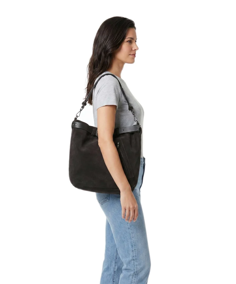 Liebeskind Zita Hydro Suede L Bucket bolso de mano deep soil