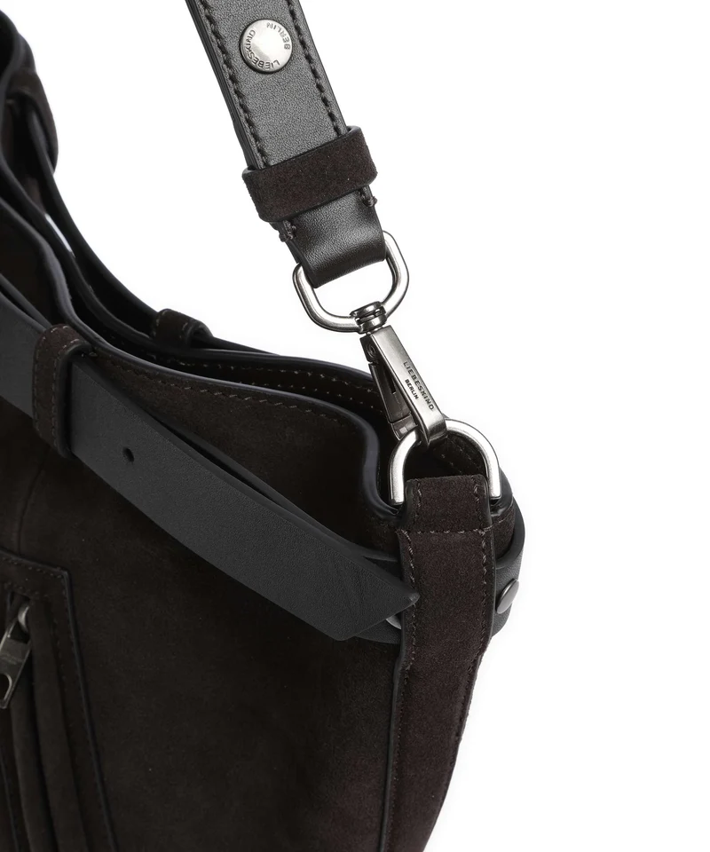 Liebeskind Zita Hydro Suede L Bucket bolso de mano deep soil