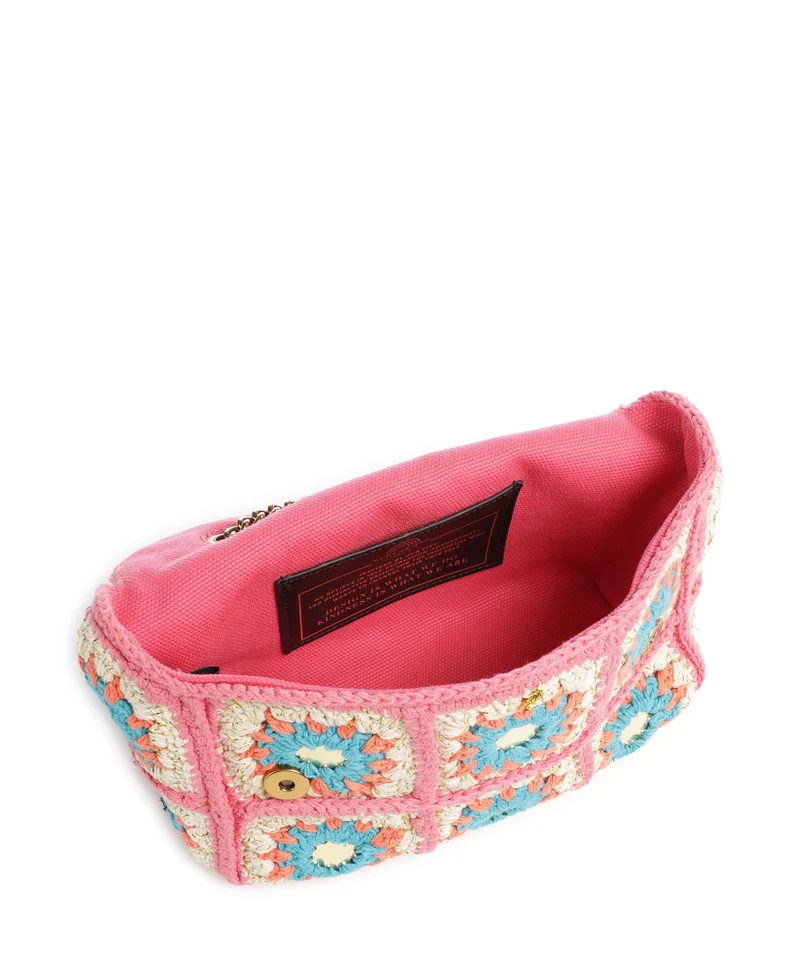 Kurt Geiger Kensington Crochet Bandolera pink combination