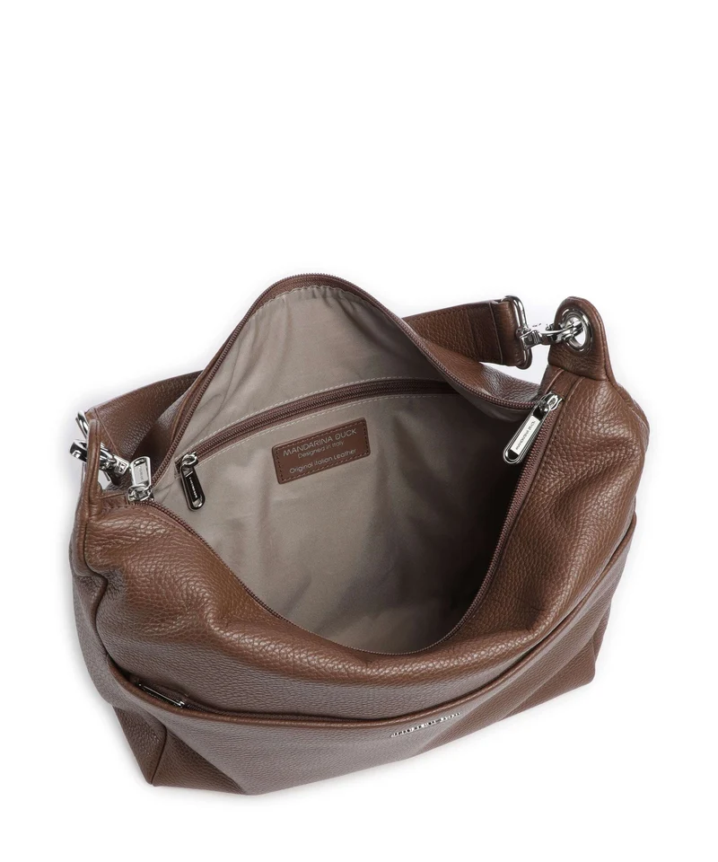 Mandarina Duck Mellow Leather Bolso de hobo milk chocolate