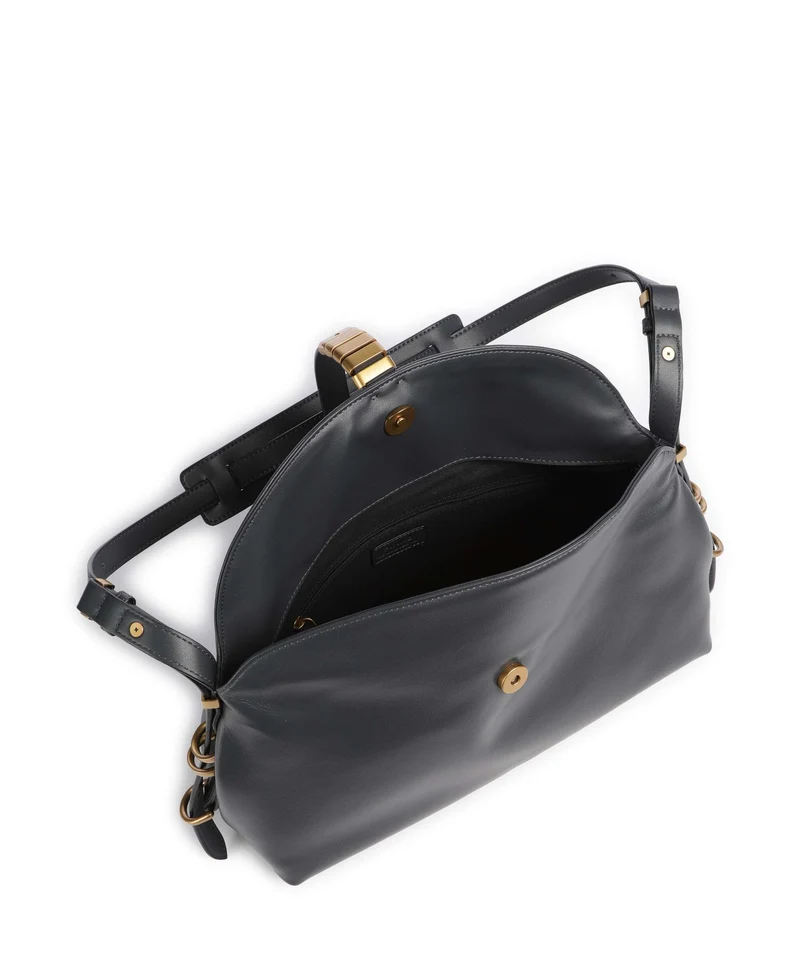 Pinko Saddle Bolso de hombro grigio asfalto/antique gold
