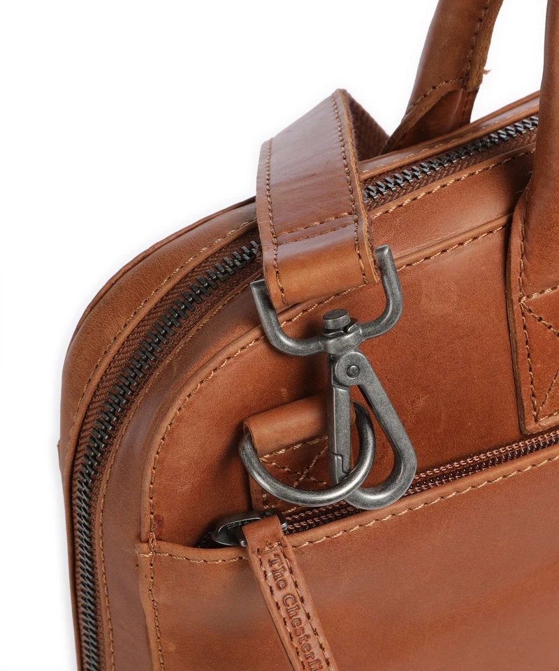 The Chesterfield Brand Wax Pull Up Cow Tilbury Maletín cognac