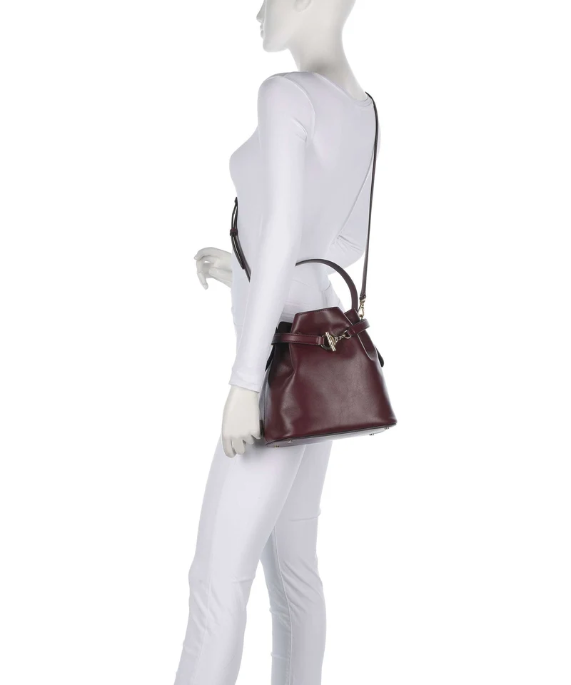 Lauren Ralph Lauren Blaike Medium Bucket bolso de mano dark garnet