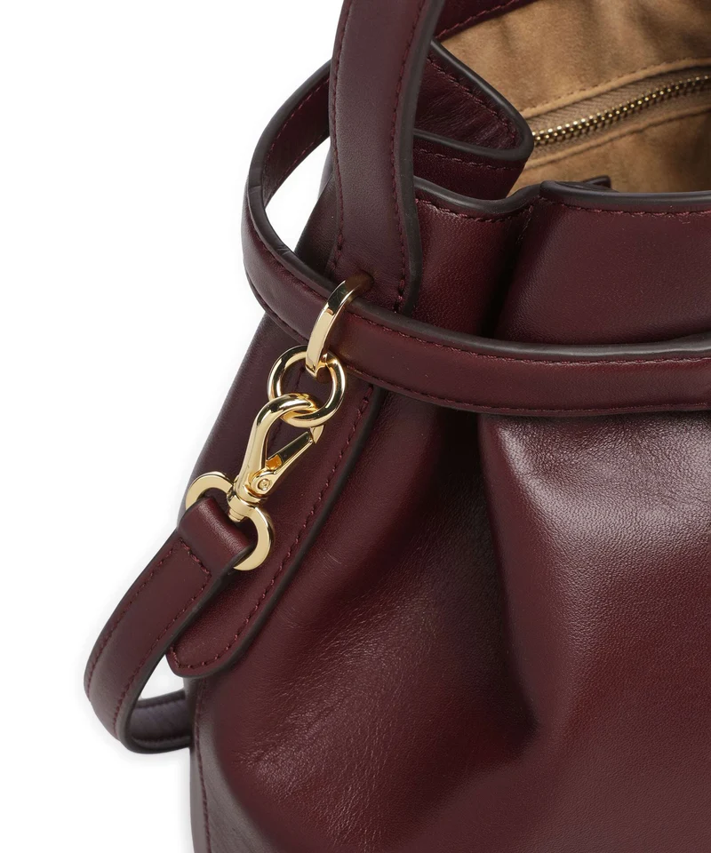 Lauren Ralph Lauren Blaike Medium Bucket bolso de mano dark garnet