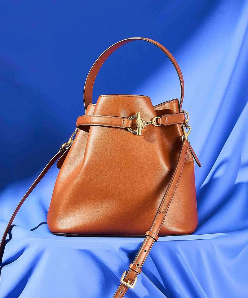 Lauren Ralph Lauren Blaike Medium Bucket bolso de mano lauren tan