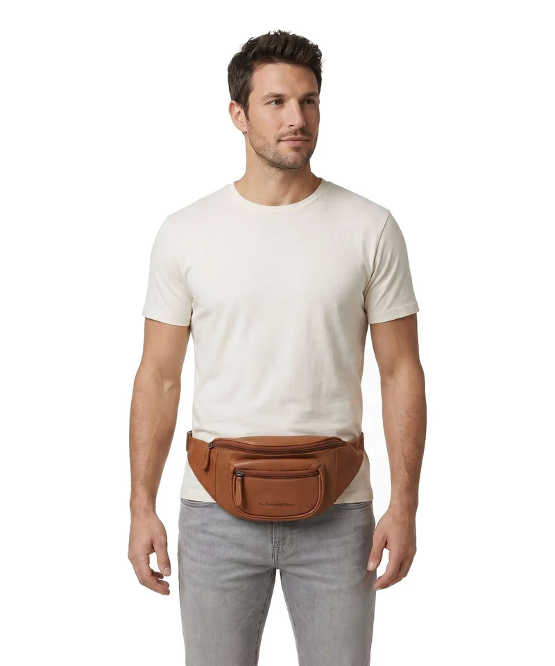 The Chesterfield Brand Wax Pull Up Cow Vernio Riñonera cognac