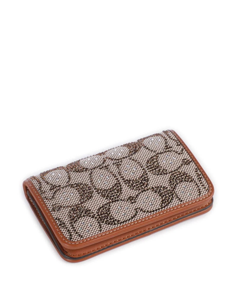 Coach Essential Crystal Signature Jacquard Monedero burnished amber