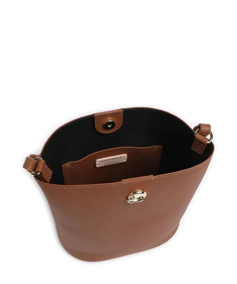 Coccinelle Nikla Bucket bolso de mano cognac/noir