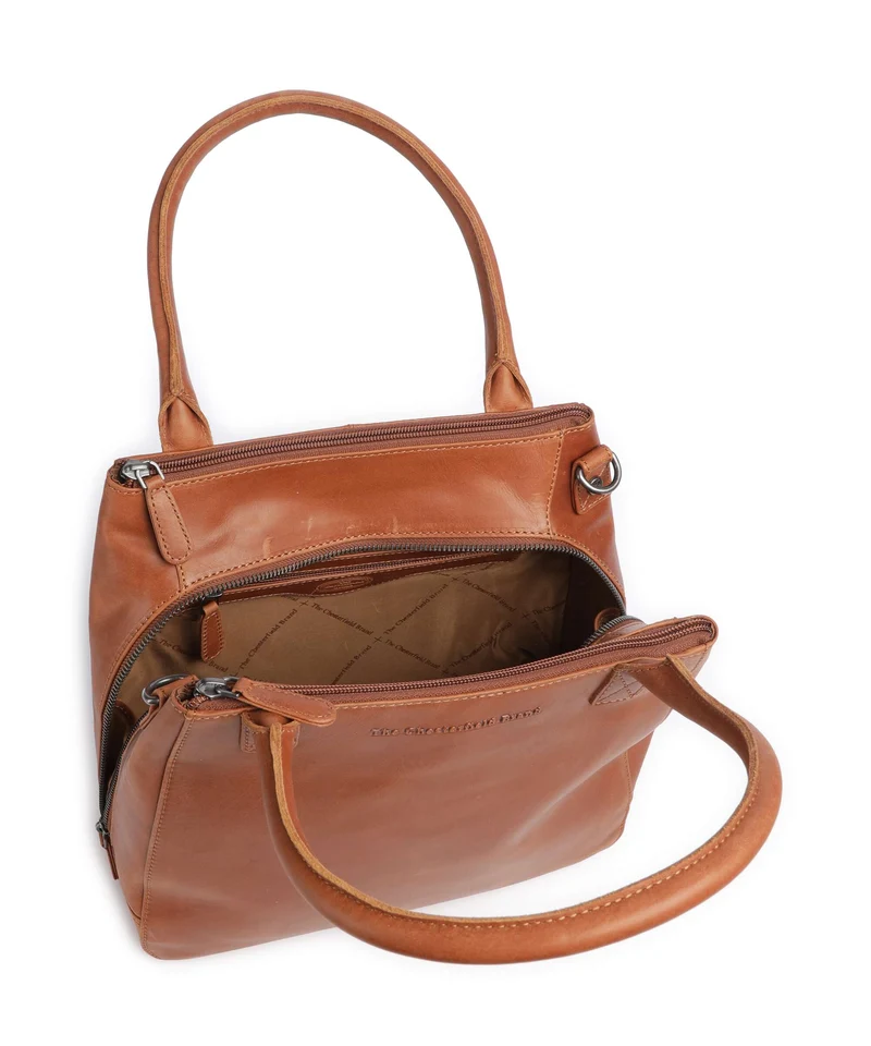 The Chesterfield Brand Wax Pull Up Cow Solvin Bolso de mano cognac
