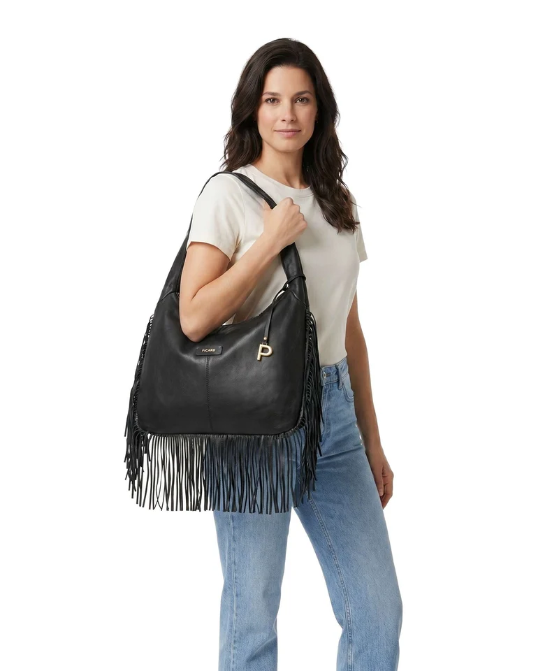 Picard Cowgirl Bolso de hobo schwarz